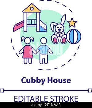 Cubby house concept icon Stock Vector