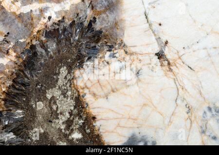Quartzite background in contrast dark and light tone. High quality stone texture in extremely high resolution. Stock Photo