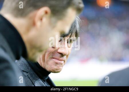 Joachim Loew (GER), German National Team Manager Oliver Bierhoff during the International friendly game 2015 football match between France and Germany on November 13, 2015 at Stade de France of Saint Denis, France. Photo Stephane Allaman / DPPI Stock Photo