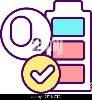 Fatigue and muscle weakness RGB color icon Stock Vector