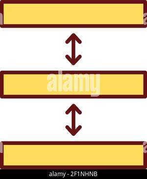 Keeping safe distance RGB color icon Stock Vector