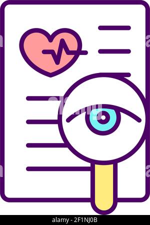 Paid sick days for employees RGB color icon Stock Vector