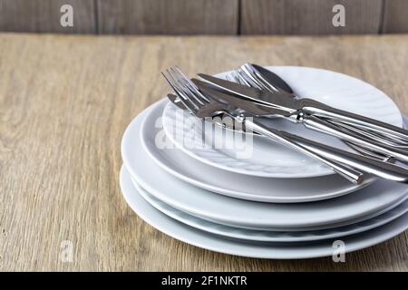 Plate and cutlery Stock Photo