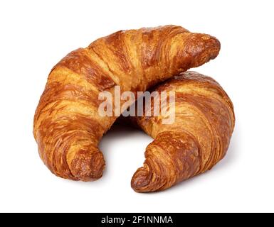 Fresh croissant on white Stock Photo