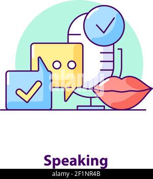 Speaking creative UI concept icon Stock Vector