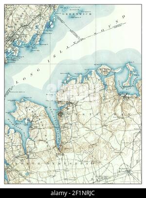 Oyster Bay, New York, map 1897, 1:62500, United States of America by Timeless Maps, data U.S. Geological Survey Stock Photo