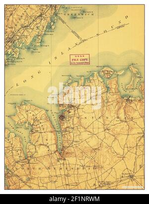 Oyster Bay, New York, map 1900, 1:62500, United States of America by Timeless Maps, data U.S. Geological Survey Stock Photo