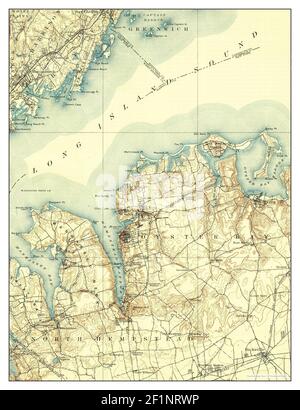 Oyster Bay, New York, map 1900, 1:62500, United States of America by Timeless Maps, data U.S. Geological Survey Stock Photo