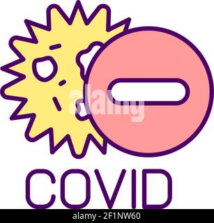 Protection from infection illness RGB color icon Stock Vector
