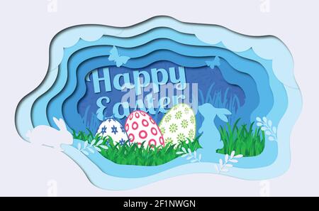 Paper-cut large element with holiday paraphernalia - Vector illustration Stock Vector