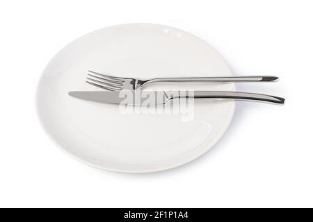 Plate and cutlery Stock Photo