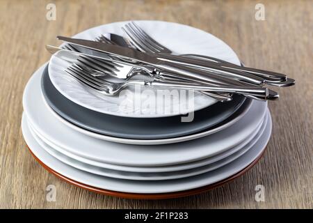 Plate and cutlery Stock Photo