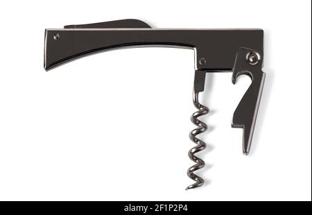 Corkscrew on white background Stock Photo