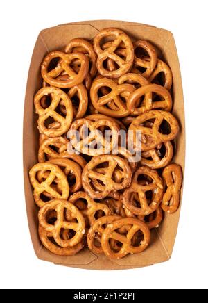 Salt Pretzels On White Stock Photo