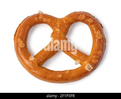 Salt Pretzels On White Stock Photo