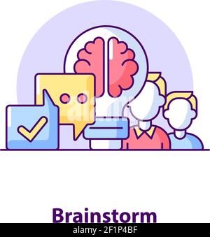 Brainstorm creative UI concept icon Stock Vector