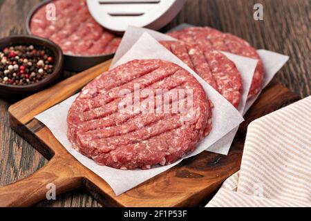 Raw Ground beef meat Stock Photo
