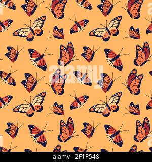 orange butterflies wallpaper
