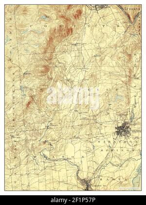Saratoga, New York, map 1902, 1:62500, United States of America by Timeless Maps, data U.S. Geological Survey Stock Photo