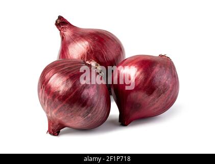 Red onion on white background Stock Photo