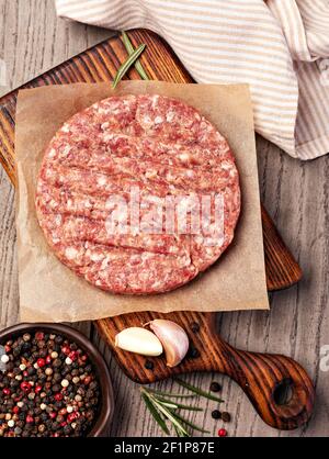 Raw Ground beef meat Stock Photo