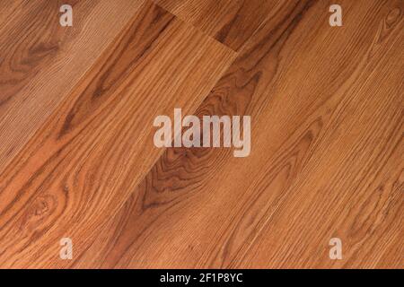 background of bright brown, wooden flooring, top view Stock Photo