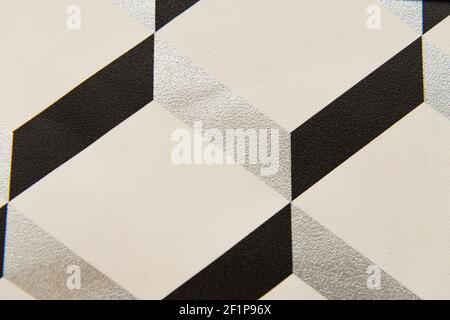 background of abstract volumetric pattern with 3d squares, top view Stock Photo