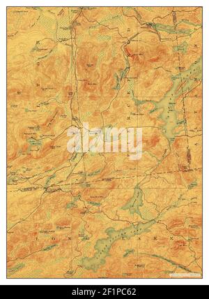 Tupper Lake, New York, map 1907, 1:62500, United States of America by Timeless Maps, data U.S. Geological Survey Stock Photo