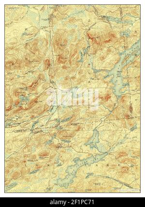 Tupper Lake, New York, map 1907, 1:62500, United States of America by Timeless Maps, data U.S. Geological Survey Stock Photo