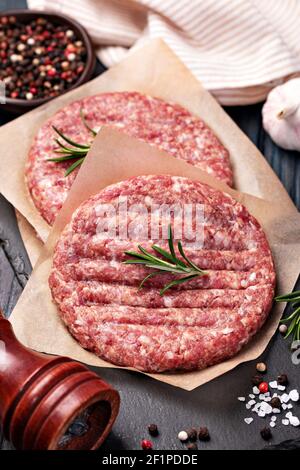 Raw Ground beef meat Stock Photo