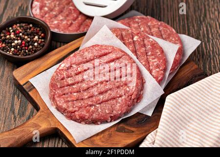 Raw Ground beef meat Stock Photo