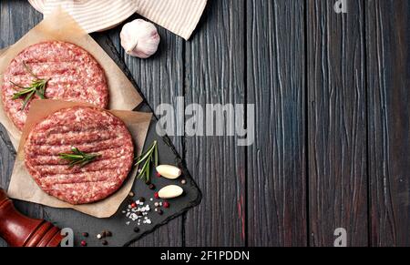 Raw Ground beef meat Stock Photo