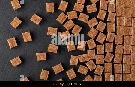Sugar cubes background Stock Photo