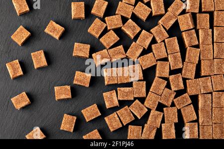 Sugar cubes background Stock Photo