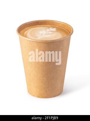 Brown paper coffee cup Stock Photo