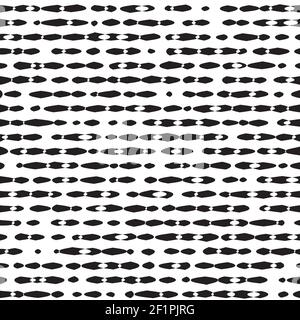Abstract seamless pattern in black and white. Seamless vector background with dots and lines. Stock Vector