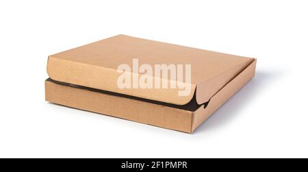 Unlabeled paper pizza box Stock Photo