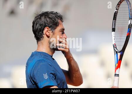 Jeremy Chardy (FRA) at practice on tennis court 2 during the Roland Garros French Tennis Open 2017, preview, on May ......, 2017, at the Roland Garros Stadium in Paris, France - Photo Stephane Allaman / DPPI Stock Photo