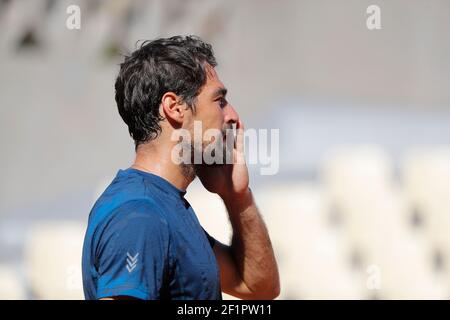 Jeremy Chardy (FRA) at practice on tennis court 2 during the Roland Garros French Tennis Open 2017, preview, on May 25, 2017, at the Roland Garros Stadium in Paris, France - Photo Stephane Allaman / DPPI Stock Photo