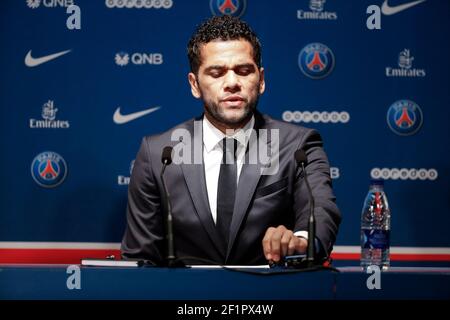 Paris Saint-Germain's new signing Dani Alves new brazilian defender at PSG (Daniel Alves da Silva) during a press conference on July 12, 2017 at Parc des Princes stadium in Paris, France - Photo Stephane Allaman / DPPI Stock Photo