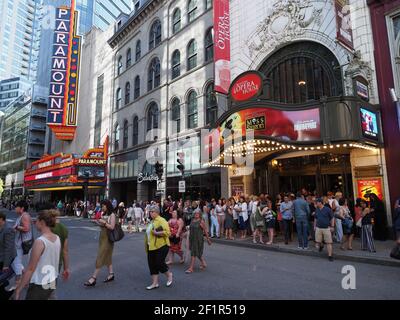 Image of the Paramount Theatre in downtown Boston. Stock Photo