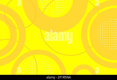 abstract circle shape yellow,dot white,orange background.illustration for your work. Stock Vector