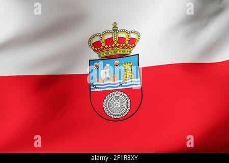 Very Large Flag Of Cantabria Stock Photo - Alamy