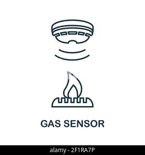 Gas Sensor icon. Simple element from sensors icons collection. Creative Gas Sensor icon ui, ux, apps, software and infographics Stock Vector