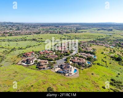 Big luxury villa with pool located next the golf course in a private community Stock Photo