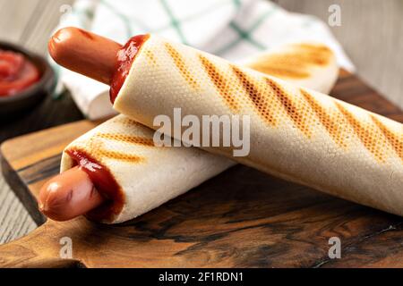 French hot dog Stock Photo