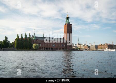 Stadshuset or Stockholms stadshus (City Hall), Kungsholmen, Stockholm, Sweden. Stock Photo