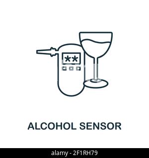 Alcohol Sensor icon. Simple element from sensors icons collection. Creative Alcohol Sensor icon ui, ux, apps, software and infographics Stock Vector