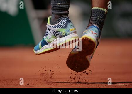 Nike shoes of Rafael NADAL ESP during the Roland Garros 2019 Grand Slam Tennis Tournament men s draw on June 7 2019 at Roland Garros stadium in Paris France Photo Stephane Allaman DPPI