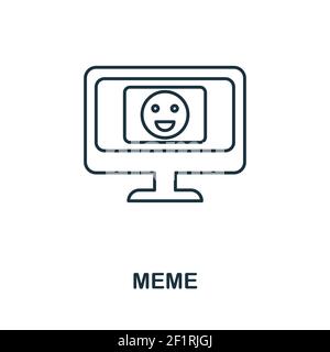 Meme icon. Simple element from social media collection. Creative Meme icon for web design, templates, infographics and more Stock Vector